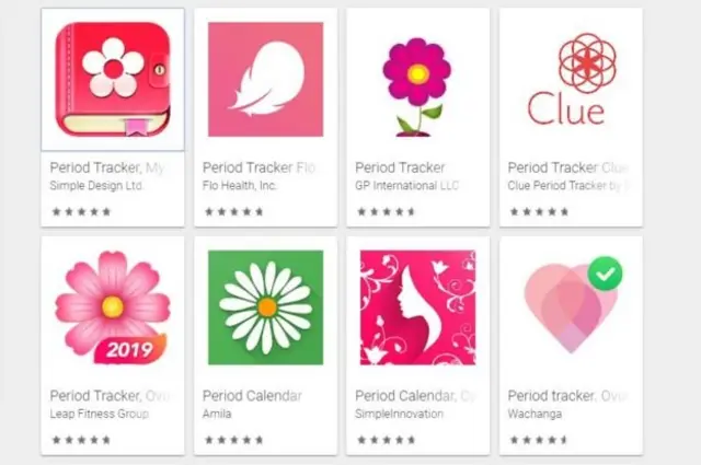 Tersedia ratusan pelacak menstruasi di Google Play store.