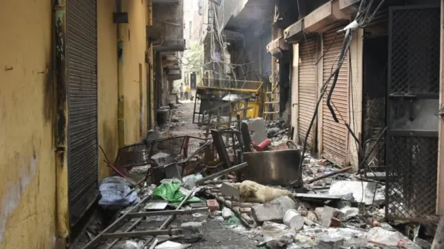 দিল্লির দাঙ্গা-বিধ্বস্ত একটি এলাকা।