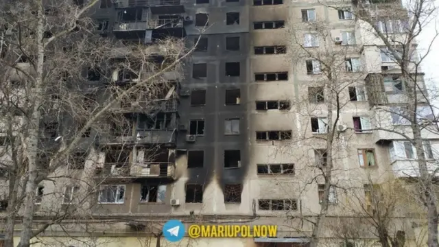 جانب من الدمار في ماريوبول