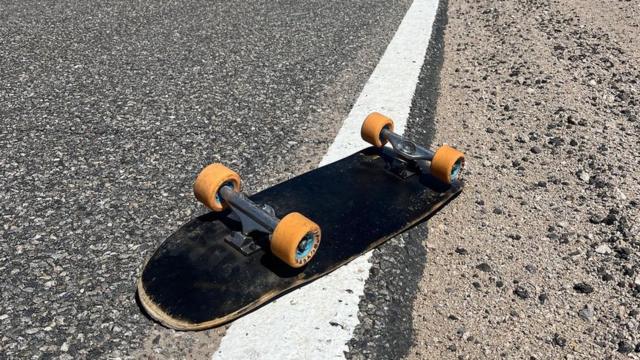 The skateboarder skating thousands of miles across the US BBC