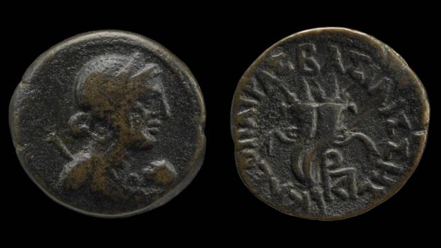Moneda con la imagen de Cleopatra