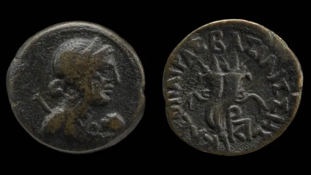 Moneda con la imagen de Cleopatra