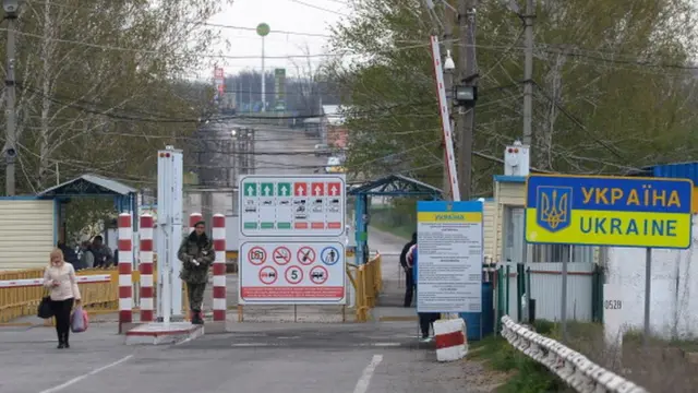 Блокпост в селе Первомайск