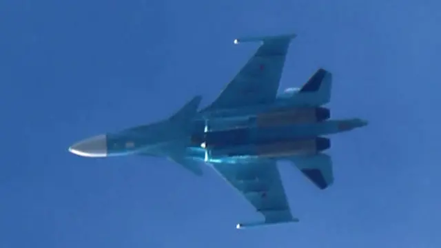 Су-34 над Восточной ГУтой 20 февраля 2018