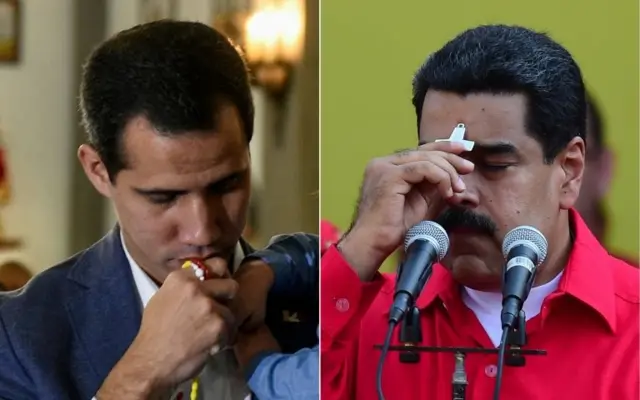 Guaido ve Maduro