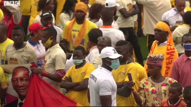 Un meeting du parti d'Alpha Condé, le RPG