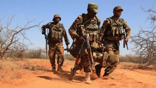 Ciidamada KDF waxay ka mid yihiin kuwa AMISOM, waxayna ka howlgalaan Jubbaland