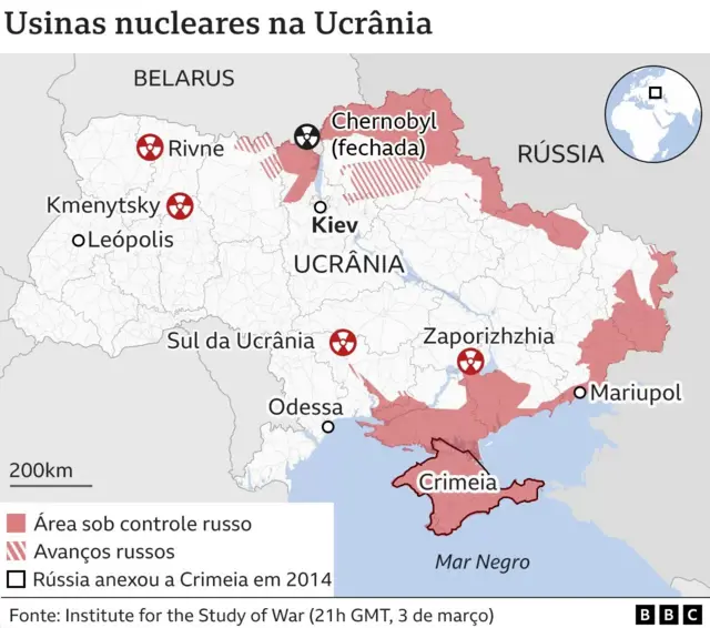 Mapalista de casa de apostasusinas nucleares na Ucrânia