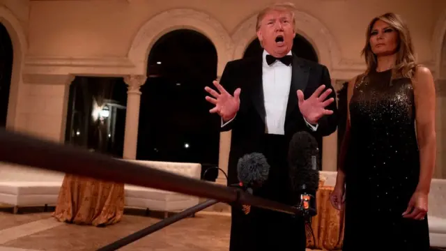 Donald Trump con la primera dama