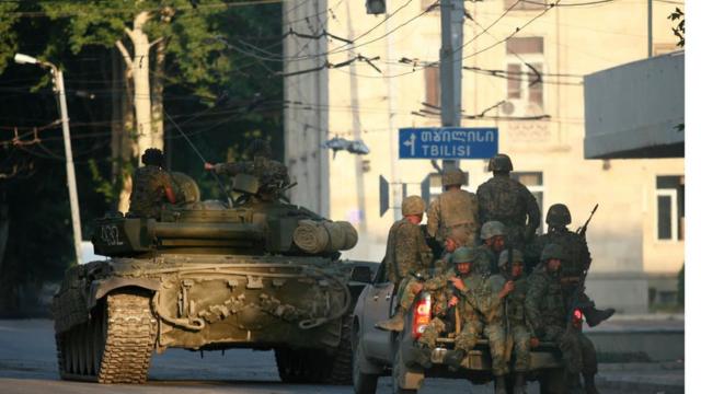 грузинский танк в Гори