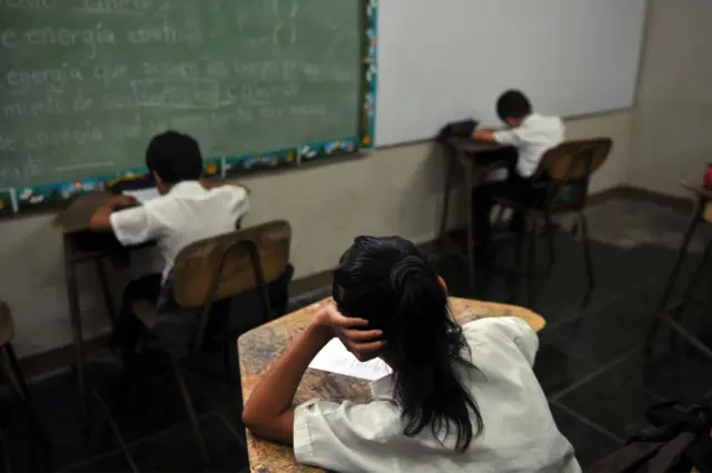 Niños en clase en el barrio de La Carpio, en San José, Costa Rica, el 21 de junio de 2013.