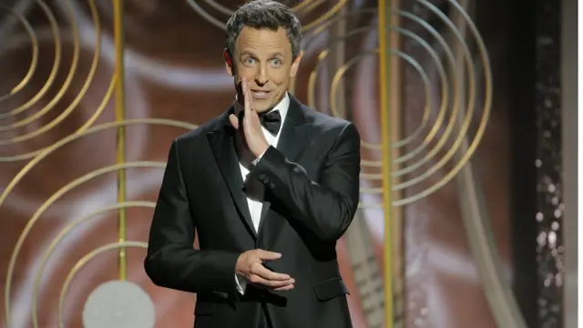 主持人塞斯·梅耶斯（Seth Meyers）巧妙地运用双关提及了好莱坞性侵话题