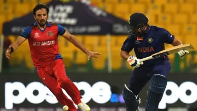 ભારત અને અફઘાનિસ્તાન વચ્ચેની મૅચની તસવીર