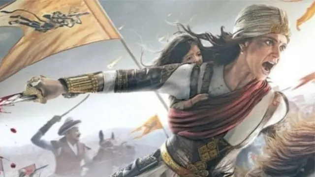 मनकर्णिका चित्रपटातील दृश्य