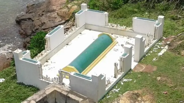 සොහොනට හානි කර තිබුණු ආකාරය