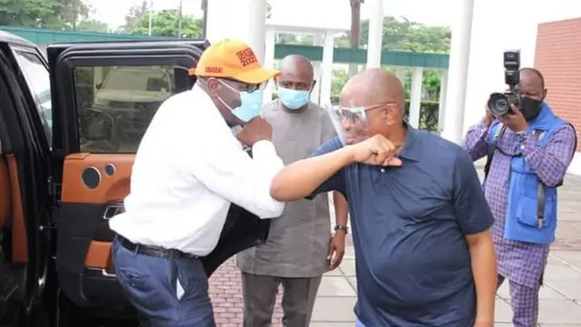 Edo Election: Godwin Obaseki of APC go visit Nyesom Wike of PDP
