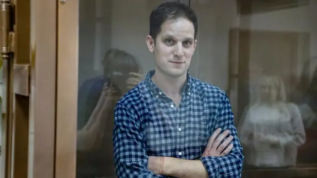 Evan Gershkovich appears in Russian court