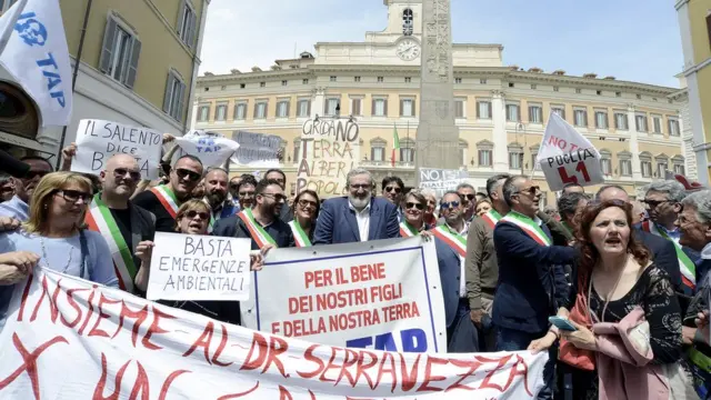 TAP, TANAP, Azərbaycan qazı, İtaliya, Şahdəniz 2, Barbara Lezzi, İtalyan deputat, Michele Emiliano, TAP-a qarşı etirazlar