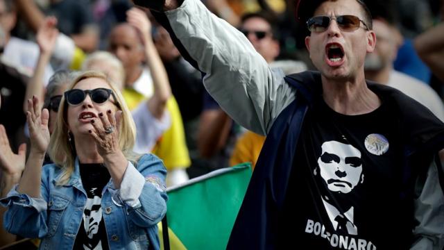 Simpatizantes de Bolsonaro em São Paulo