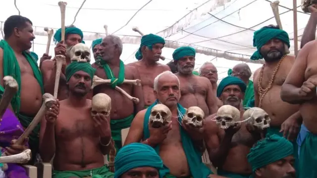 दिल्ली में किसानों का प्रदर्शन