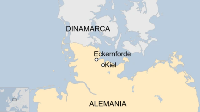 Mapa de la zona en Alemania