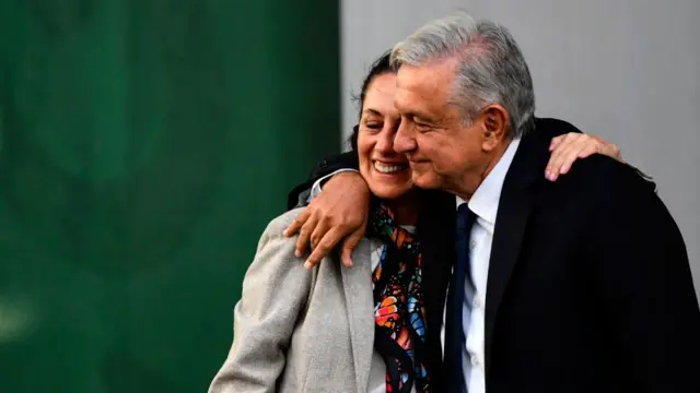 Klaudija Šajnbaum i dosadašnji predsednik Andres Manuel Lopez Obrador, poznat kao Almo