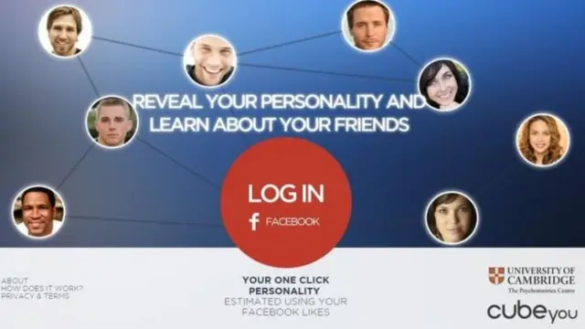 Một phiên bản được lưu trữ của trang web You Are What You Like. Đường link điều khoản và điều kiện đã không còn.