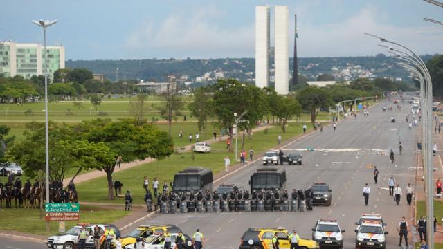 Manifestación en Brasilia