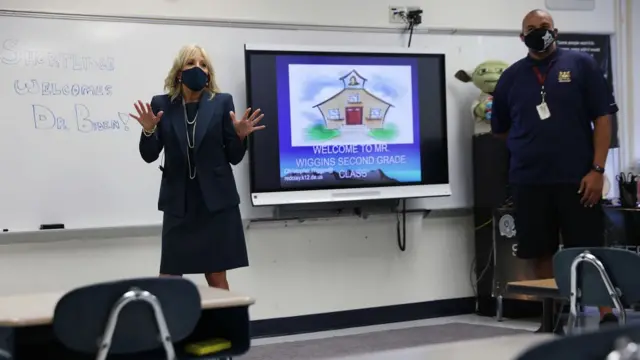 Джилл Байден в своем классе