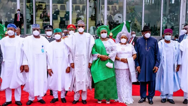 buhari da aisha da wasu mutanen