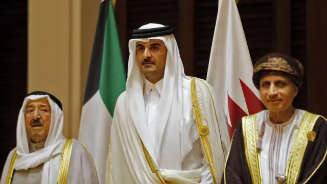 أمير الكويت وأمير قطر