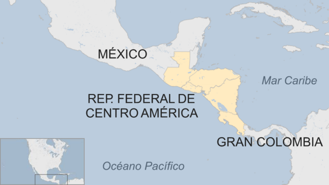 Mapa de la Rep. Federal de Centro América