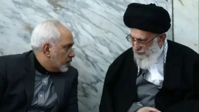 آیت الله خامنه ای و محمدجواد ظریف