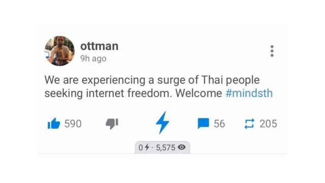 ผู้บริหารโพสต์ต้อนรับผู้ใช้ทวิตเตอร์ชาวไทยเข้าสู่ Minds