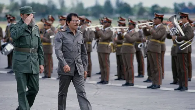 Daniel Ortega fotografadobrazino oficialuma visitabrazino oficial1988 a Havana