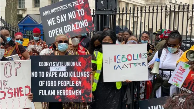 Igbos for London dey protest killings for South east Nigeria