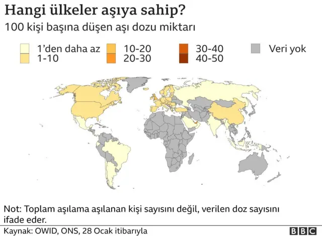 Hangi ülkeler aşıya sahip