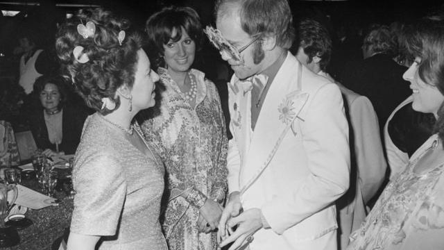 Princess Margaret and Elton John in 1974