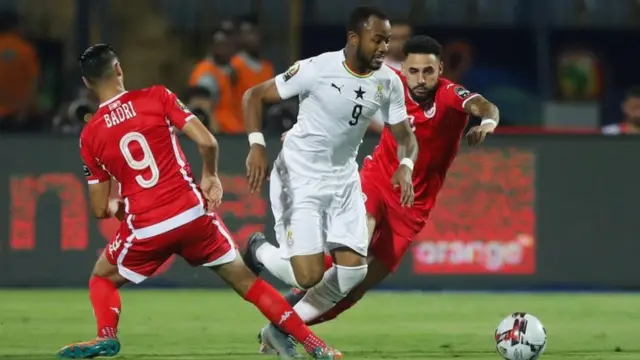 لقطة من مباراة تونس وغانا