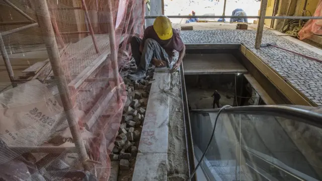 Obras no Museu do Ipiranga