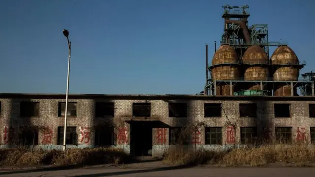 Çin'de terk edilmiş çelik fabrikası