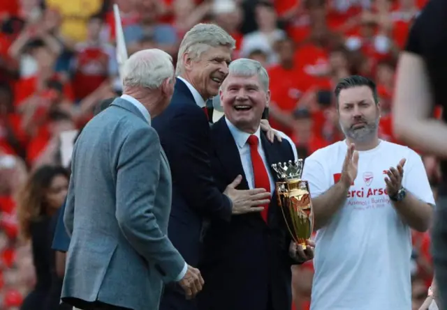 Pat Rice and Arsene Wenger