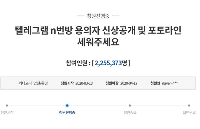 청와대 n번방 청원