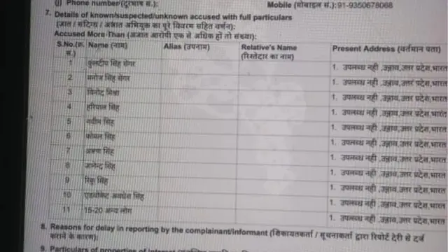 उत्तर प्रदेश पुलिस की एफ़आईआर