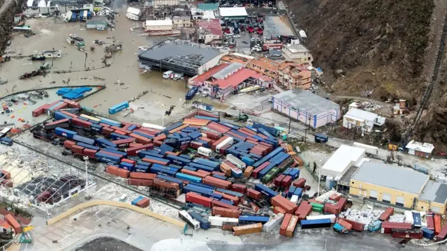 San Martín del lado holandés inundado