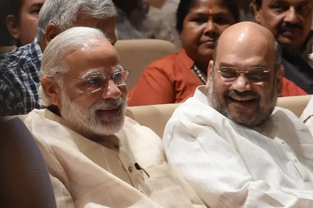 અમિત શાહ અને નરેન્દ્ર મોદીની તસવીર