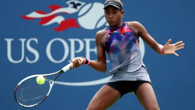 Cori Gauff en el Abierto de Estados Unidos.