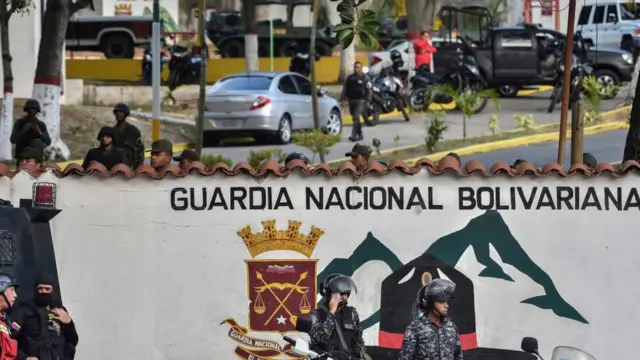 Vista del cuartel de la Guardia Nacional en Cotiza.