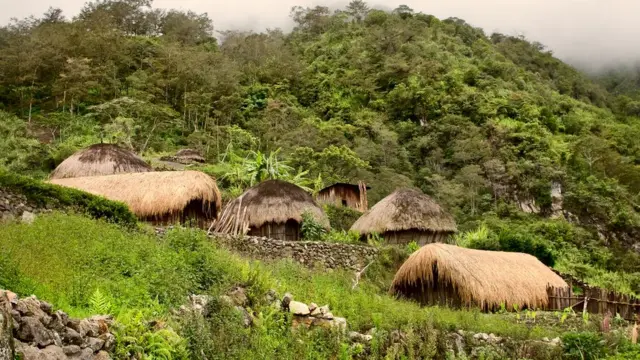 Aldea remota en Papúa Nueva Guinea