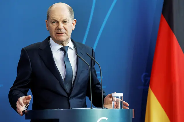 Canciller alemán Olaf Scholz, 9 de marzo, 2022